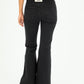 70s Black Mid Rise Flare Jeans