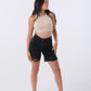 Charcoal Mid-Thigh Shorts