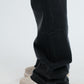 Black Mid Rise Straight Jeans