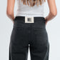 Black Mid Rise Straight Jeans